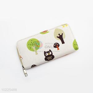 Good Quality Simple Canvas Purse&Wallet with Polyester Zipper for Sale