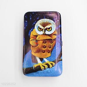 Lovely Cartoon Owl Pattern Mini Purse Phone Bag Card Bag with Loose-leaf and Sucker