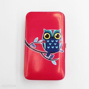 Promotional Gift Cartoon Owl Printed Card Bag Mini Purse Phone Bag with Loose-leaf and Sucker