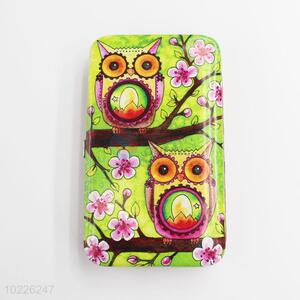 Cheap Price Cartoon Colorful Owl Printed Mini Wallet Phone Bag Card Bag with Loose-leaf and Sucker