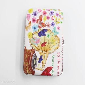 Creative Novelty Colorful Flower Pattern Card Bag Mini Purse Phone Bag with Loose-leaf and Sucker