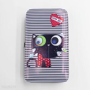 Cartoon Cat Printed Mini Purse Card Bag Phone Bag with Loose-leaf and Sucker