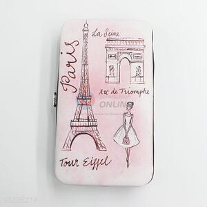 Pretty Symbol of Paris Printed Card Bag Mini Wallet Phone Bag with Loose-leaf and Sucker