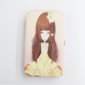 Lovely Girl Pattern Card Bag Phone Bag Mini Purse with Loose-leaf