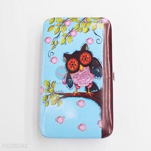 Exquisite Cartoon Owl Pattern Card Bag Phone Bag Mini Purse with Loose-leaf