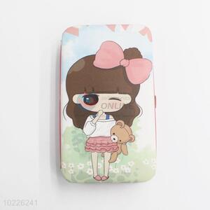 Graceful Cartoon Cute Girl Pattern Card Bag Phone Bag Mini Purse with Loose-leaf and Sucker