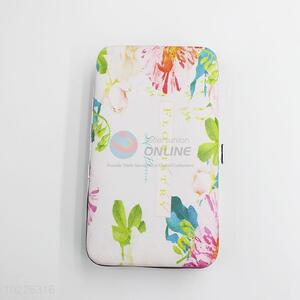 Portable Flowers Printed Mini Purse Phone Bag Card Bag with Loose-leaf