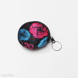 Small round printed fancy coin purse