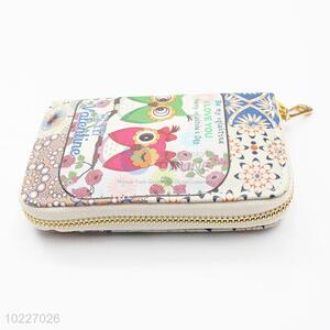 Wholesale Pretty Cute Long Clutch Purse with Owl Pattern