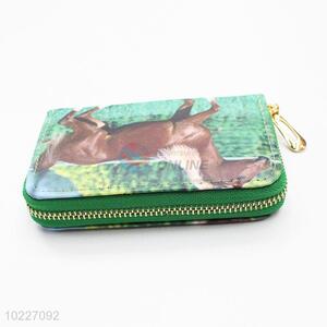 Best Selling Ladies PVC Clutch Purse Horse Printed Long Wallet