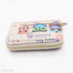 Fashion Style Ladies Owls Printing Clutch Purse