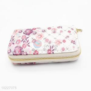 Hot Sale PVC Purse Wallet with Flowers Pattern