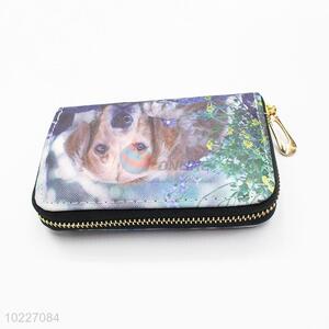 Promotional Clutch Purses Dog Printed Long Wallet for Lady