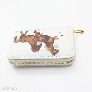 Hot Sale Card Holder PVC Wallet Purse Bag with Horse Pattern