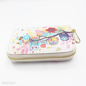 Pretty Cute Owls Printed PVC Clutch Purse