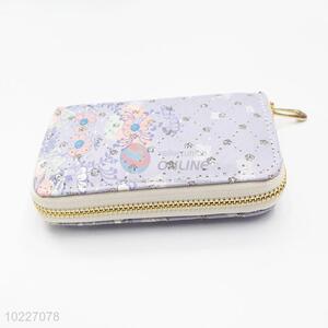 Fashion Style Clutch Purses Flowers Printed Long Wallet for Lady