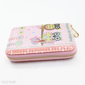 Promotional PVC Purse Owl Printed Handy Long Wallet Bag