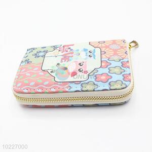 Pretty Cute PVC Purse Owl Printed Handy Long Wallet