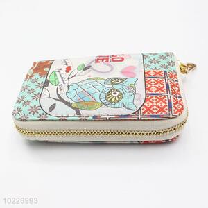 Lady Purses Long Wallet with Owls Pattern