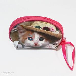 Cheap Price Beautiful Cute Cat Printed Mini Purse for Women