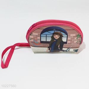 Fashion Girl Printed PVC Zipper Mini Wallet Clutch Mimi Zipper Purse