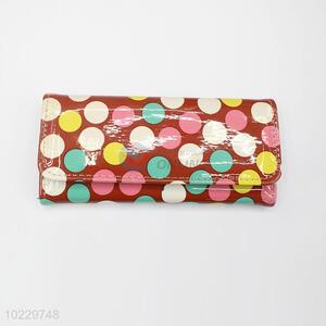 Colorful Polka-dot Purse Bifold Long Wallet