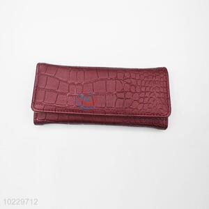 Crocodile Skin Pattern Long Bifold Wallet