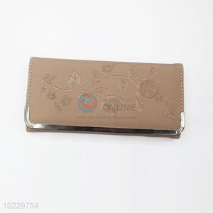 Elegant printed money clip pvc leather wallet