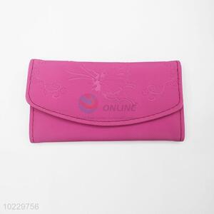 Rose red billfold wallet envelope clutch purse bag