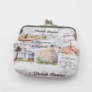 London Printed Vintage Style Coin Purse Wallet PVC Pouch Money Bag