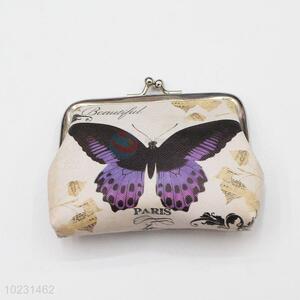 Butterfly Pattern Coin Purse Lady PVC Wallet Clutch Bag