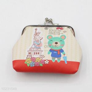 Fashion Bear Printed Women Coin Purses/Cheap Mini PVC Coin Bags