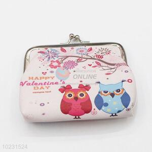 Simple Style Owl Pattern PVC Coin Purse for Women