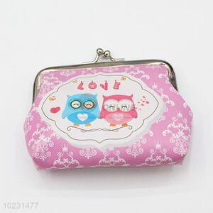 Portable Owl Printed Coin Purse Wallet Pouch Money Bag