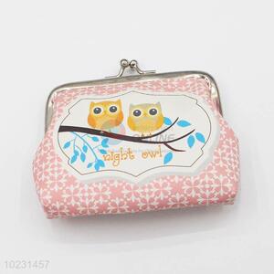 Lovely Owl Pattern Cute Portable PVC Wallet Coin Case Bag