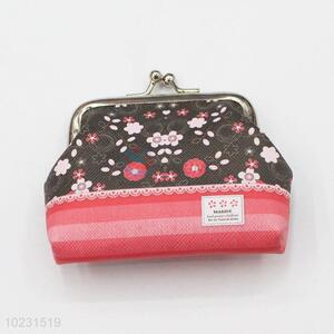 New Deisign Sweet Flower Pattern PVC Coin Bag