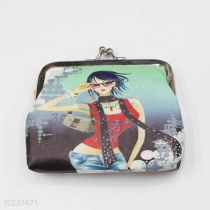 Fashion Lady Printed Coin Purse Wallet PVC Pouch Money Bag