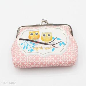 Cute Owl Pattern Portable Wallet Coin Case Bag Plush Purse