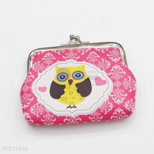 Fashion Cartoon Owl Printed Women Coin Purses/Cheap Mini Coin Bags