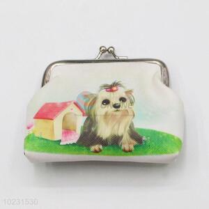 Women Short Wallets Dog Pattern PVC Small Wallet Roomy Purse