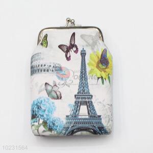 The Eiffel Tower Printed Unique Shape PVC Coin Bag