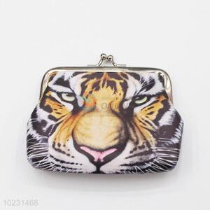 Vivid Tiger Printed Coin Purse Wallet PVC Pouch Money Bag