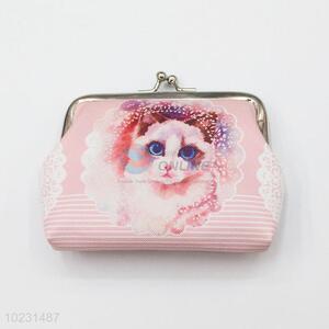 Promotional Pink Cat Pattern Girl Small Wallet Coin Bag