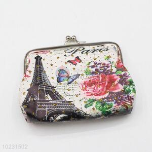 Beautiful Paris Pattern Coin Purse Wallet Clutch Bag