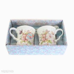 Cheap high quality 2pcs ceramic cups