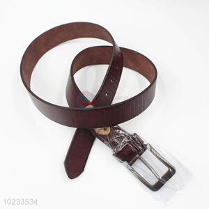 High Quality Fashion Men Dark Brown Pu Leather Belt