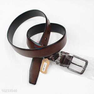 Coffee Color Metal Buckle PU Leather Belts