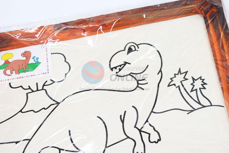 Wholesale cute wooden-frame mud painting