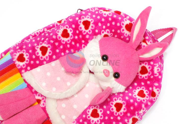 Custom Colorful Cute Rabbit Plush Toy Backpack