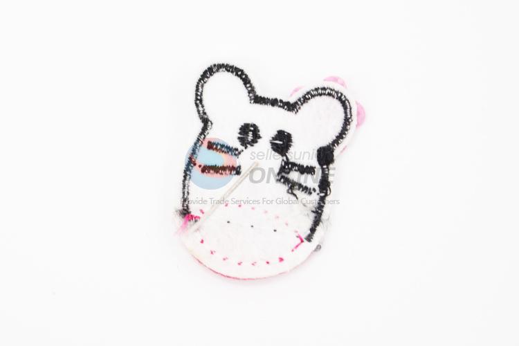 Best selling mouse shape embroidery badge brooch